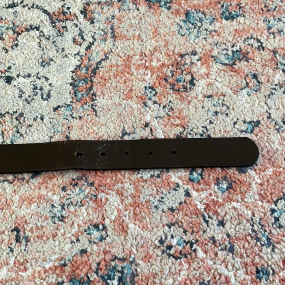 Fossil Black Leather Belt with Silver Buckle - Picture 6 of 7